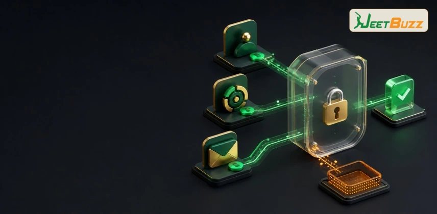 JeetBuzz Security Verification-এ যোগাযোগ, পরিচয় ও নথির অনুরোধ নিরাপদভাবে যাচাই করার ধারণামূলক প্রবাহ